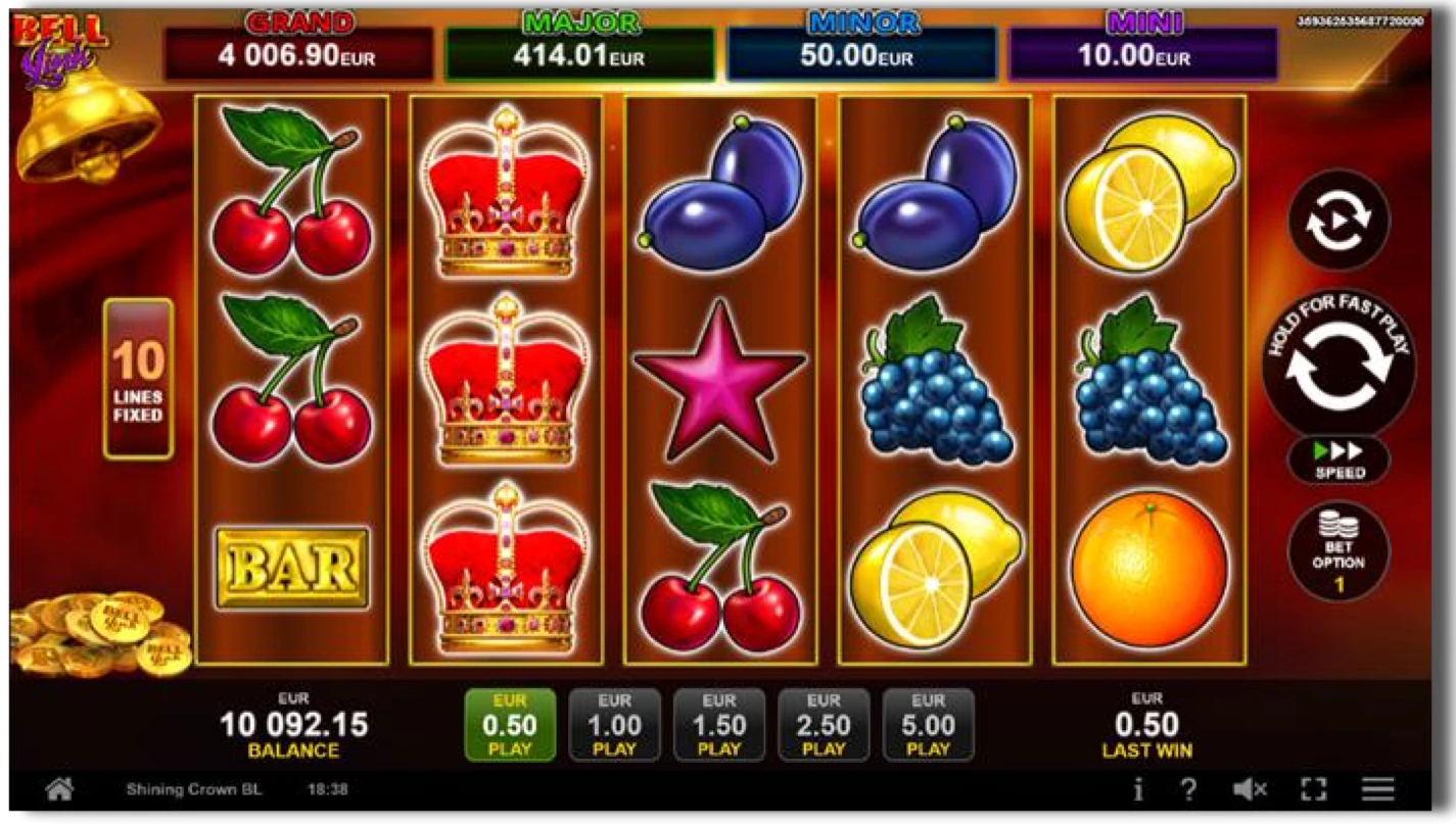 Schermata ufficiale di Shining Crown Bell Link con 10 linee